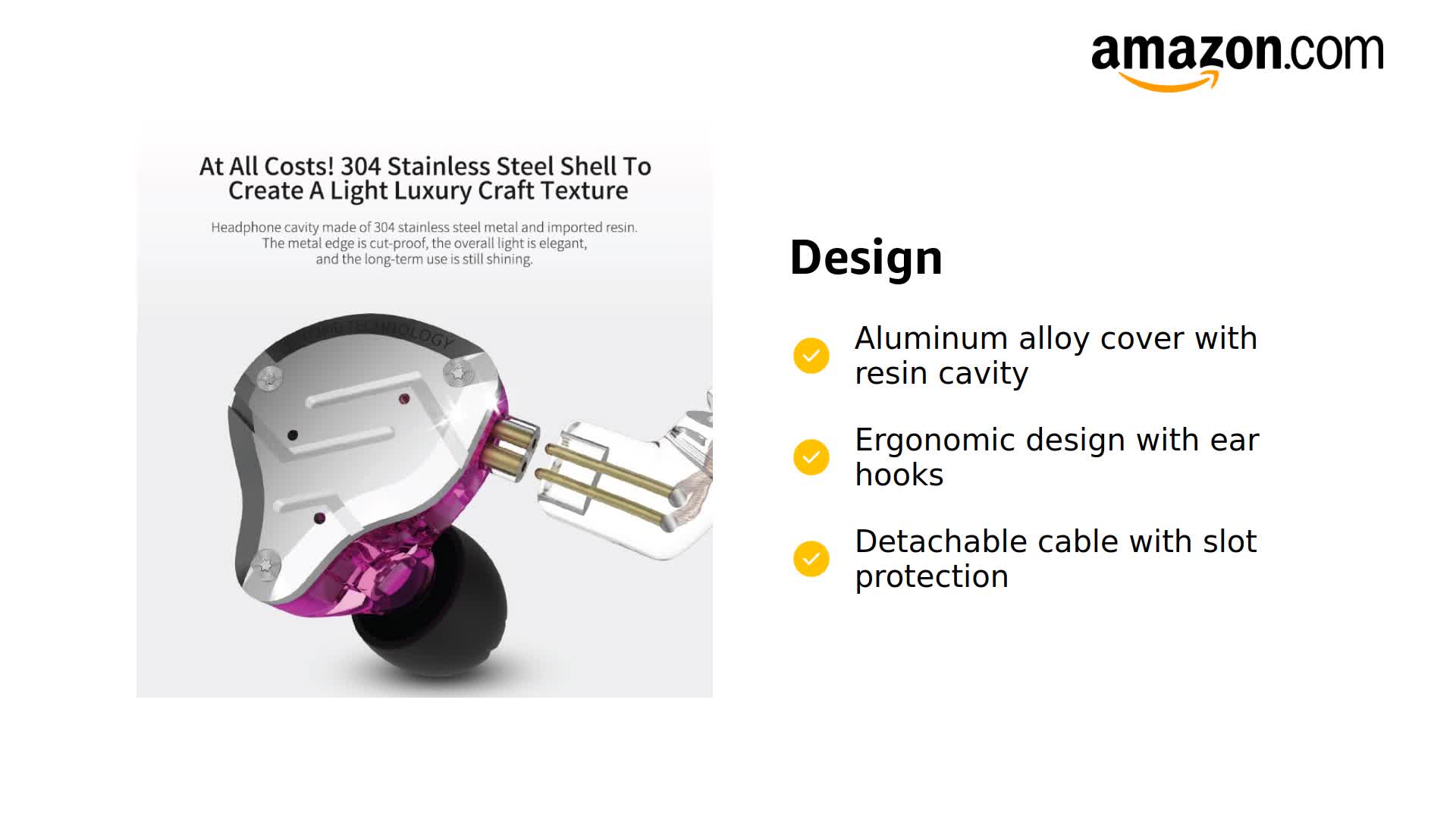 Amazon.com: KZ ZS10 Pro in Ear Monitor Earphone, 5 Hybrid Dynamic